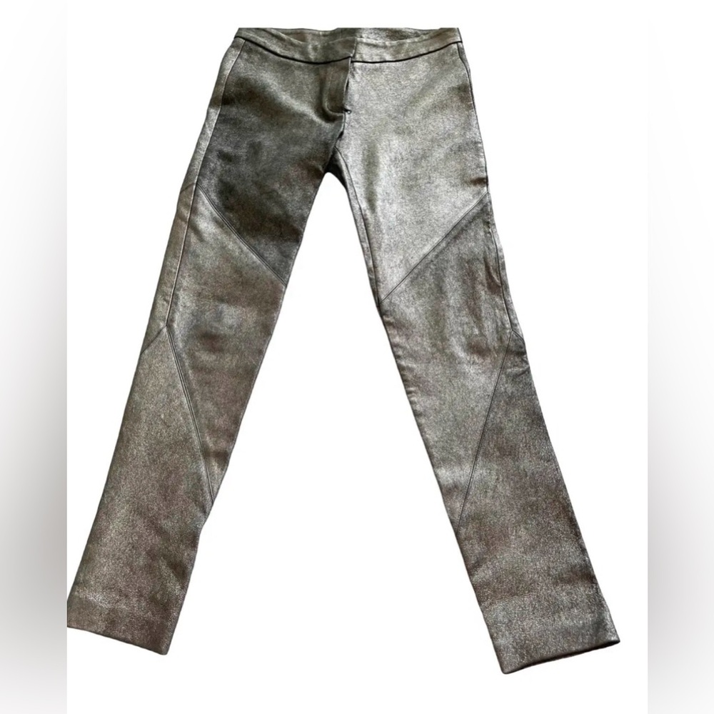 Haute Hippie $965 NWT Lambskin leather trousers. Bronze color.  USA made
